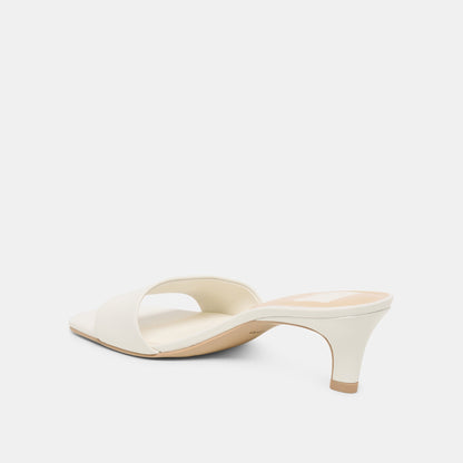 Rexa Wide True White Leather Heels | Dolce Vita Popular