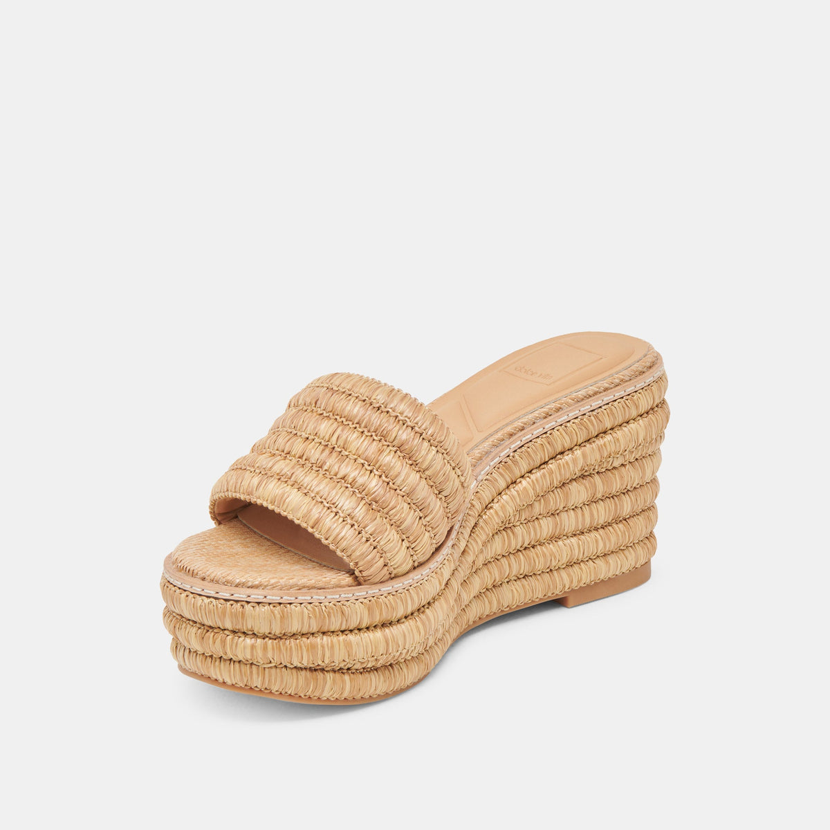 Throne Wide Lt Natural Raffia Wedges | Dolce Vita Hot Sale