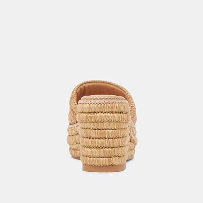 Throne Wide Lt Natural Raffia Wedges | Dolce Vita Hot Sale
