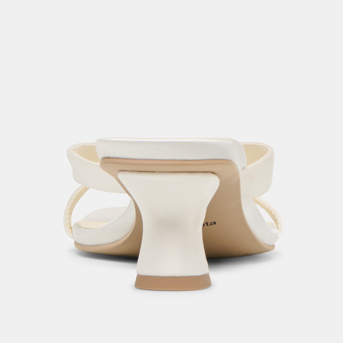 Brevel Wide True White Satin Heels | Dolce Vita Latest