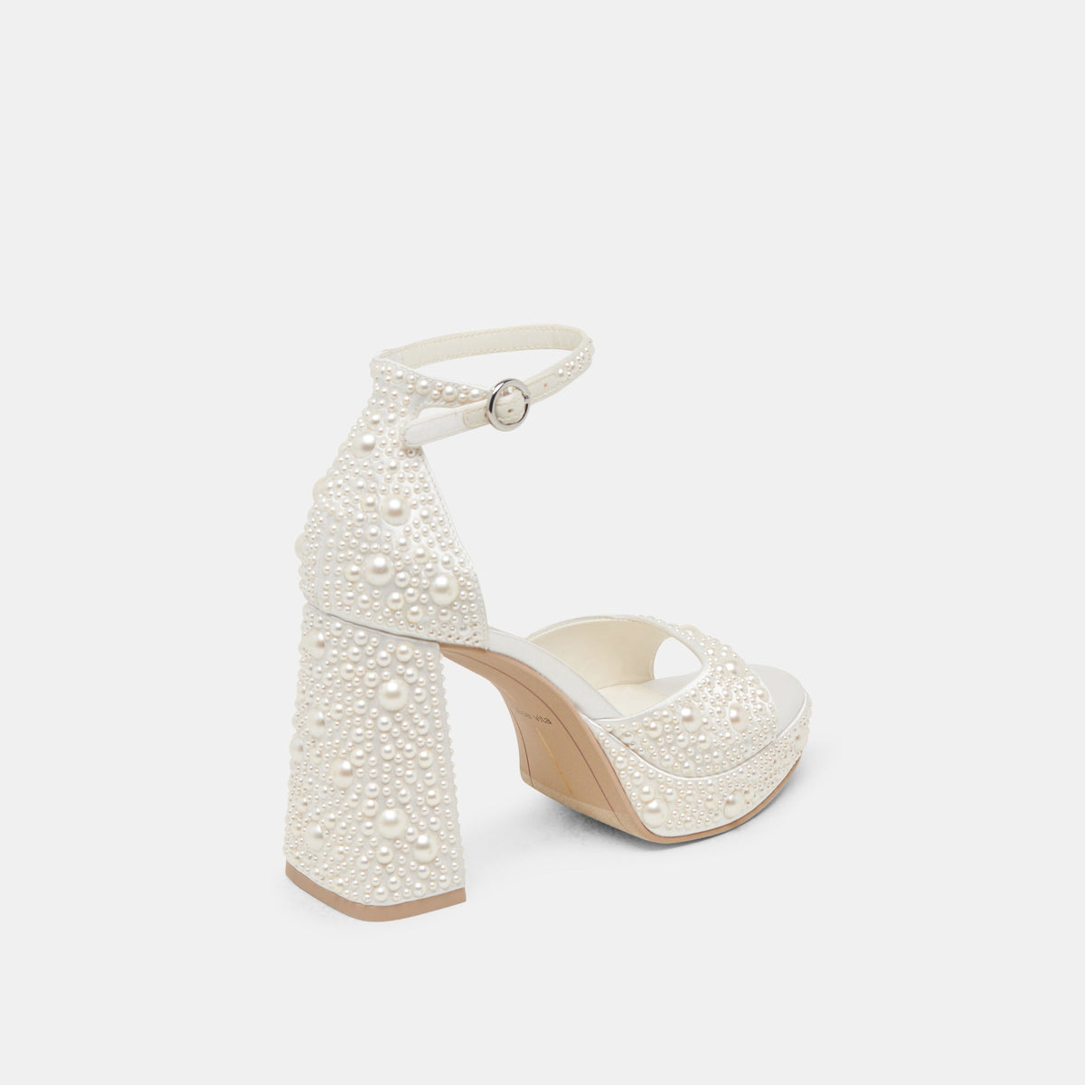 PANDRO PEARL WIDE HEELS TRUE WHITE SATIN
 – Dolce Vita | Dolce Vita Trending