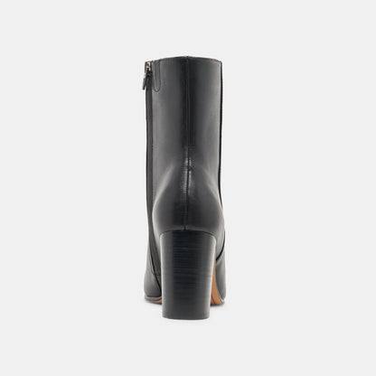 Suzy Wide Black Leather Booties | Dolce Vita Featured