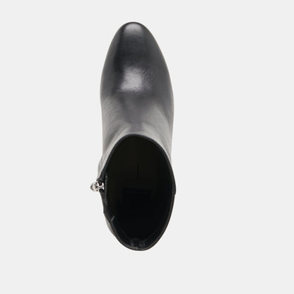Suzy Wide Black Leather Booties | Dolce Vita Featured