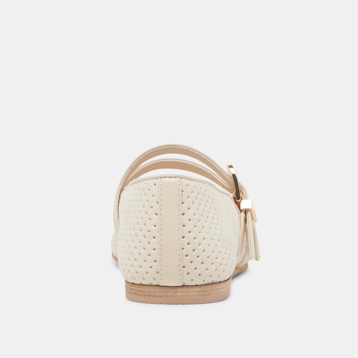 Baylee Wide Bone Perforated Suede Ballet Flats | Dolce Vita Essential
