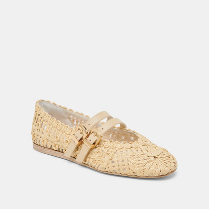 BAYLEE SUNFLOWER WIDE BALLET FLATS LT NATURAL MACRAME
 – Dolce Vita | Dolce Vita Top Pick