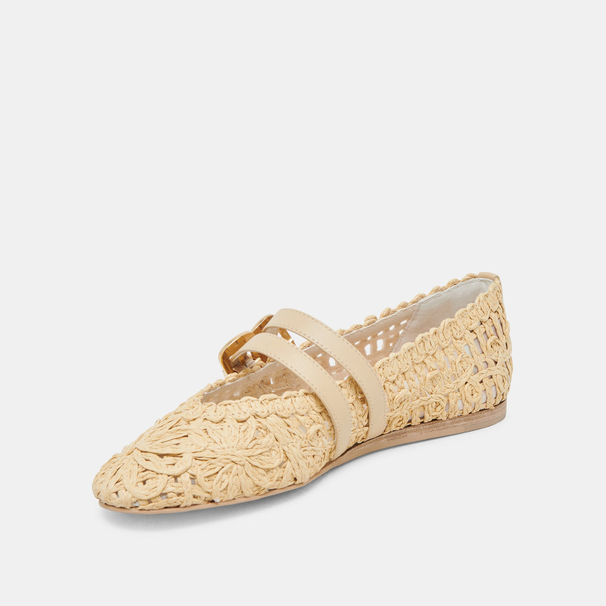 BAYLEE SUNFLOWER WIDE BALLET FLATS LT NATURAL MACRAME
 – Dolce Vita | Dolce Vita Top Pick