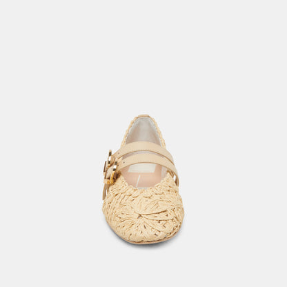 BAYLEE SUNFLOWER WIDE BALLET FLATS LT NATURAL MACRAME
 – Dolce Vita | Dolce Vita Top Pick