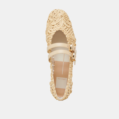 BAYLEE SUNFLOWER WIDE BALLET FLATS LT NATURAL MACRAME
 – Dolce Vita | Dolce Vita Top Pick