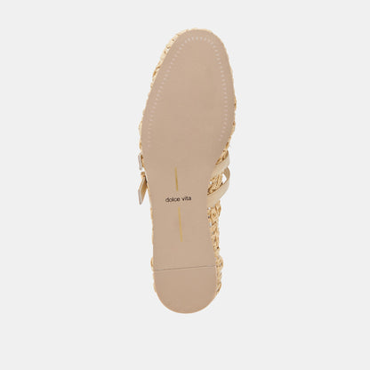 BAYLEE SUNFLOWER WIDE BALLET FLATS LT NATURAL MACRAME
 – Dolce Vita | Dolce Vita Top Pick