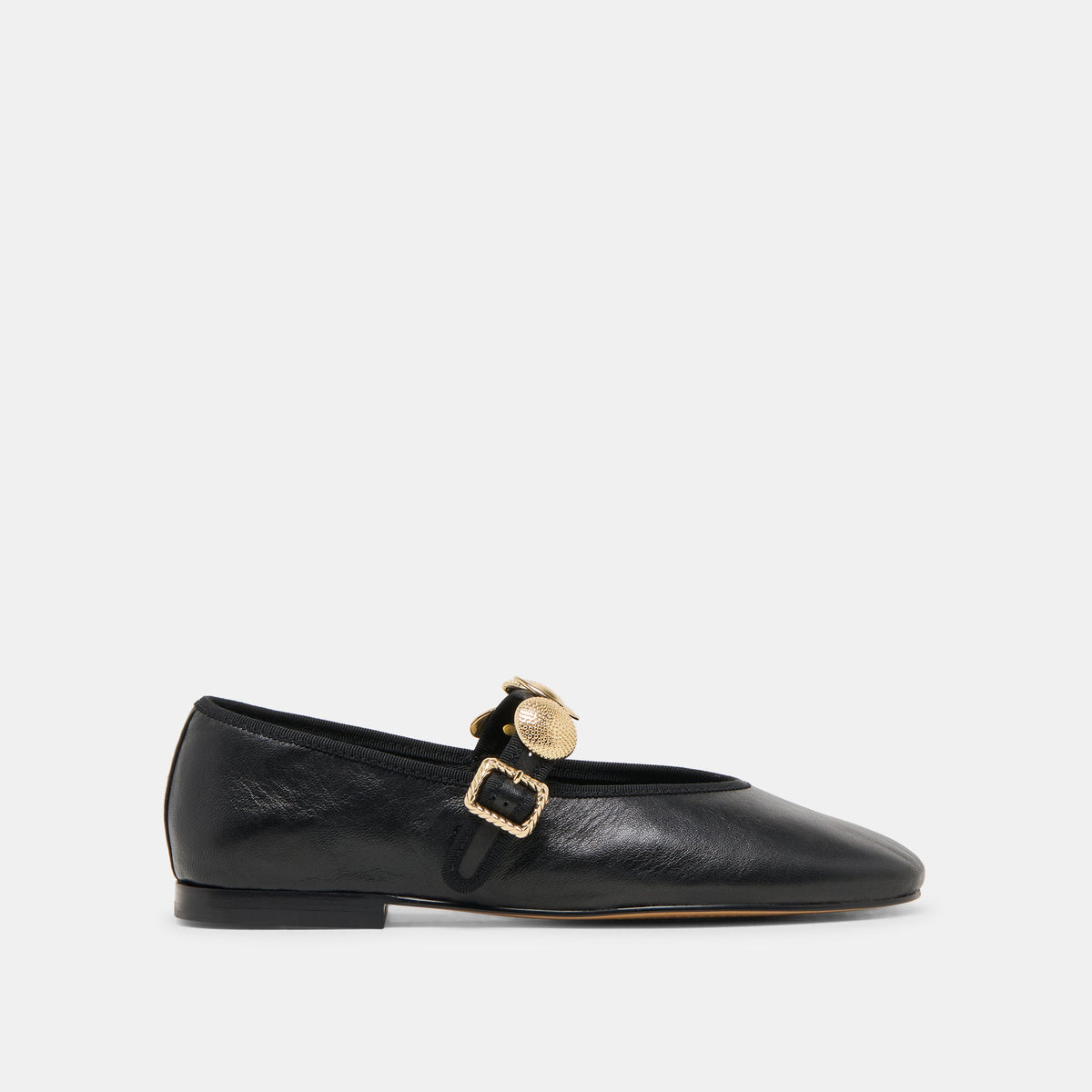 Relan Wide Black Leather Ballet Flats | Dolce Vita Hot Sale