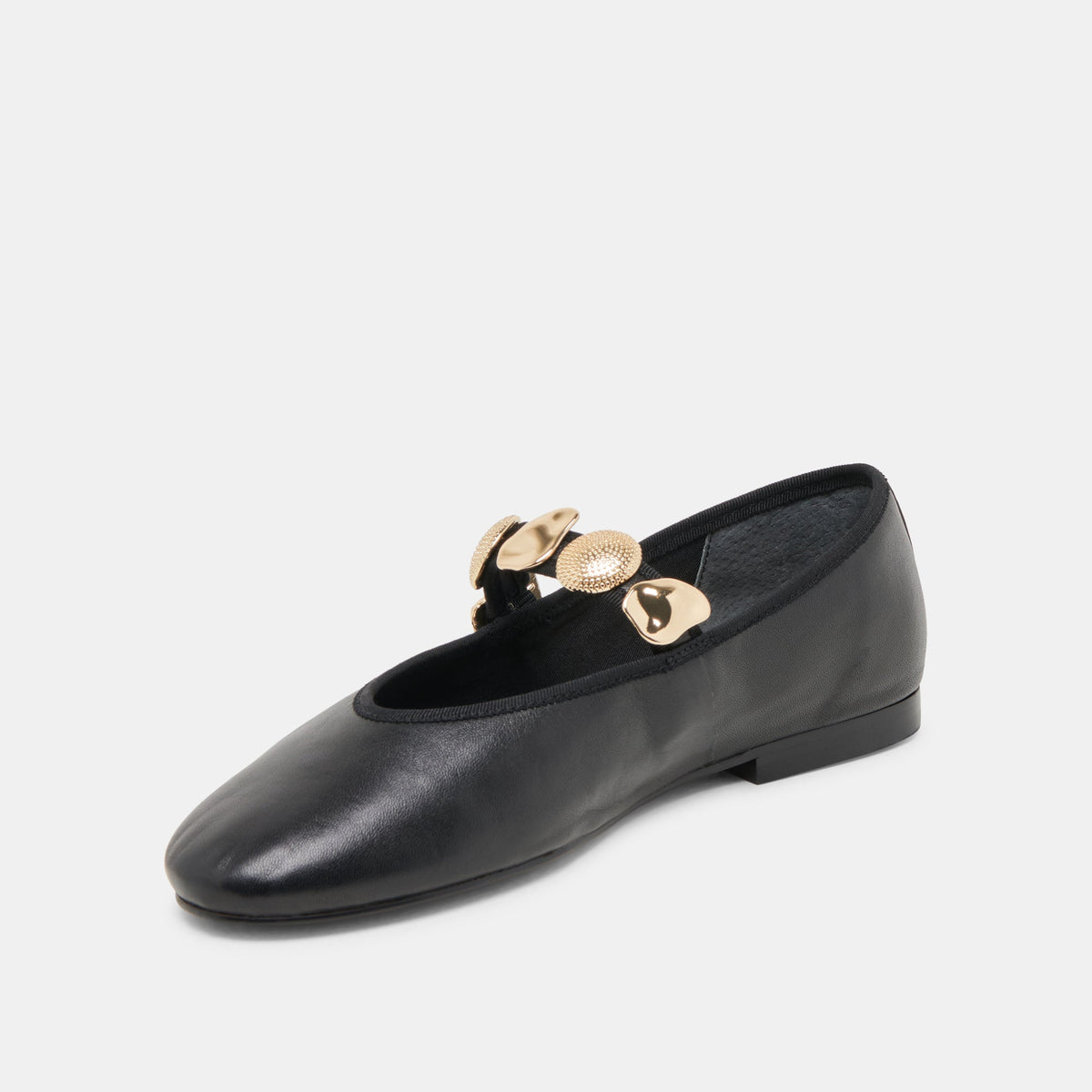 Relan Wide Black Leather Ballet Flats | Dolce Vita Hot Sale