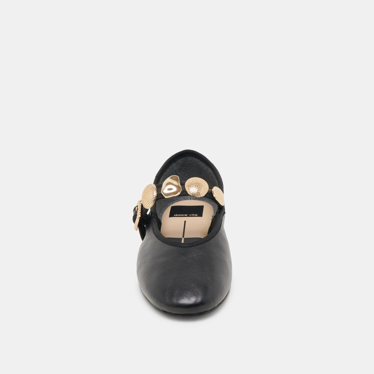 Relan Wide Black Leather Ballet Flats | Dolce Vita Hot Sale