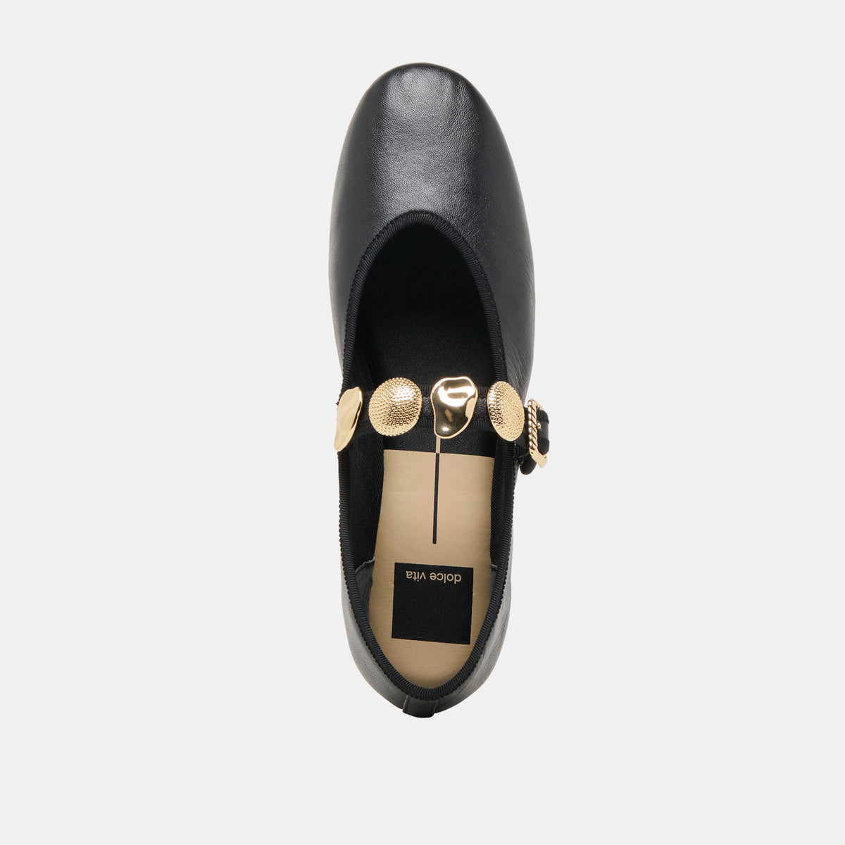 Relan Wide Black Leather Ballet Flats | Dolce Vita Hot Sale