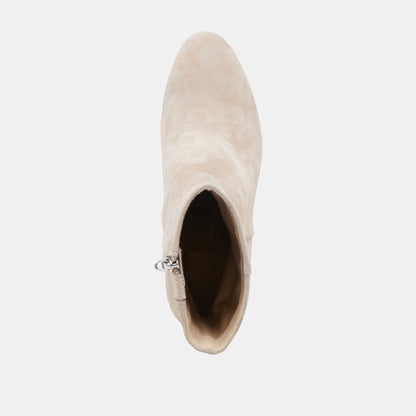 Suzy Wide Taupe Suede Booties | Dolce Vita Premium