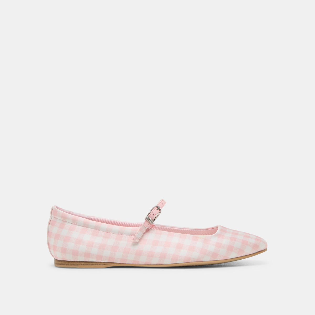 Reyes X Byrdie Golf Pink Plaid Gingham Wide Ballet Flats | Dolce Vita Customer Favorite