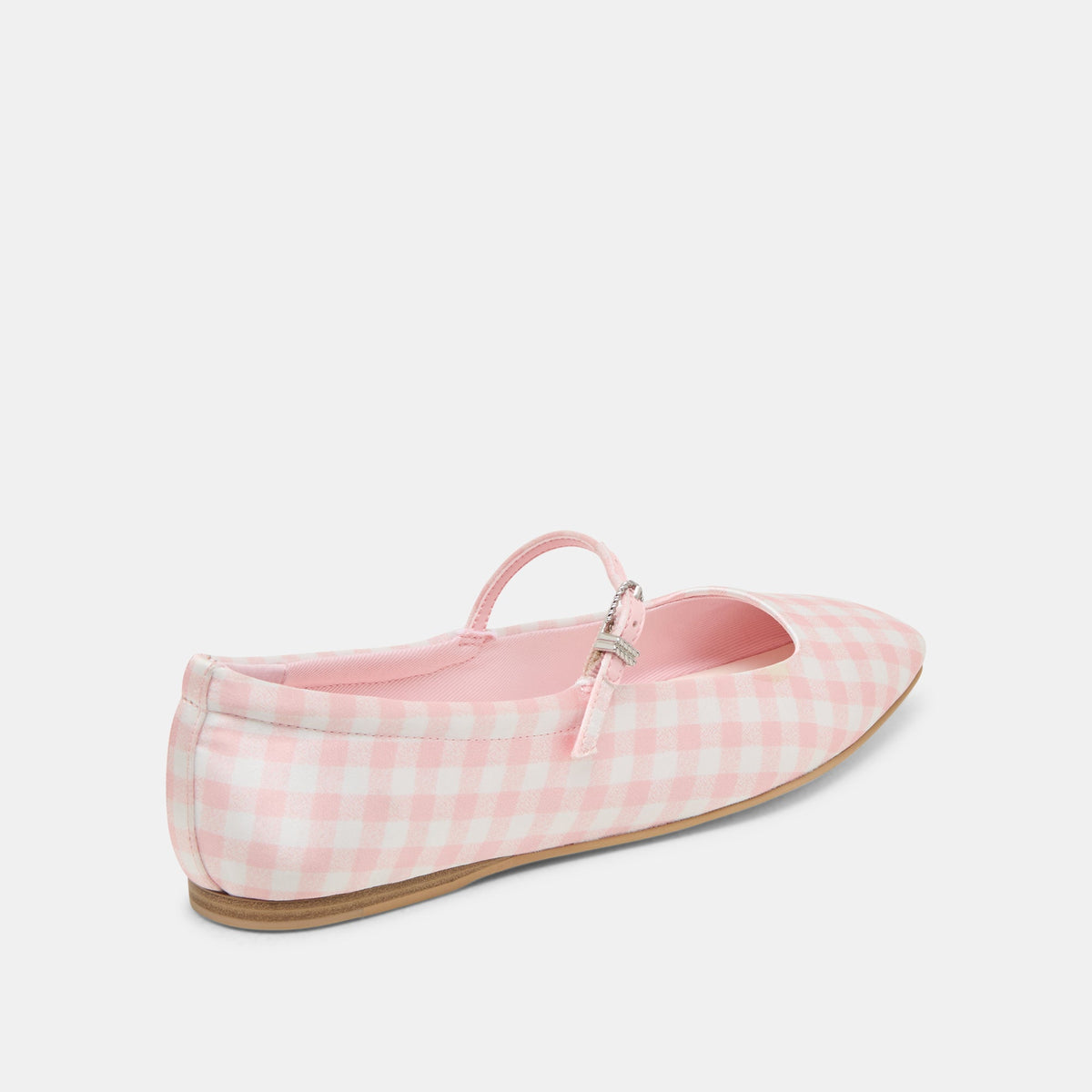 Reyes X Byrdie Golf Pink Plaid Gingham Wide Ballet Flats | Dolce Vita Customer Favorite