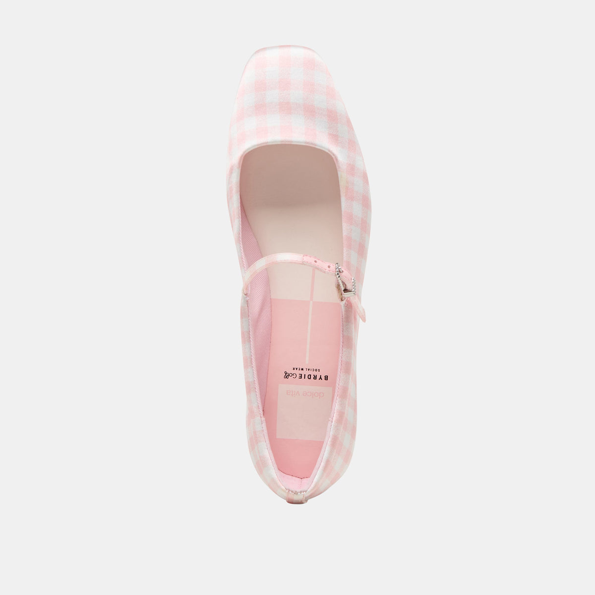 Reyes X Byrdie Golf Pink Plaid Gingham Wide Ballet Flats | Dolce Vita Customer Favorite