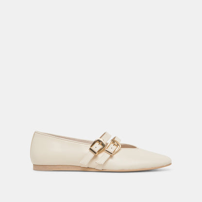 BAYLEE WIDE BALLET FLATS IVORY LEATHER
 – Dolce Vita | Dolce Vita Classic