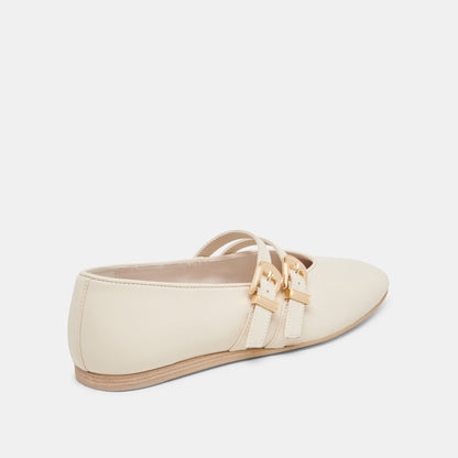 BAYLEE WIDE BALLET FLATS IVORY LEATHER
 – Dolce Vita | Dolce Vita Classic