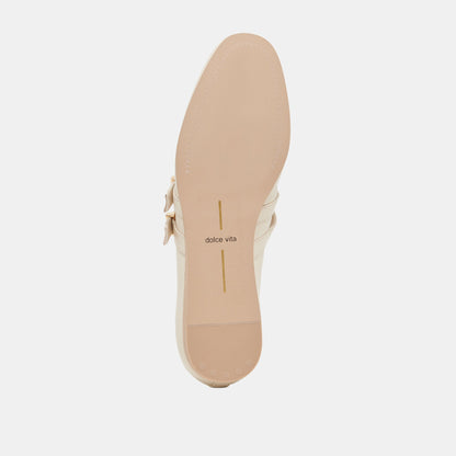 BAYLEE WIDE BALLET FLATS IVORY LEATHER
 – Dolce Vita | Dolce Vita Classic