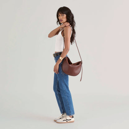 Burano Brown Leather Crossbody | Dolce Vita Classic