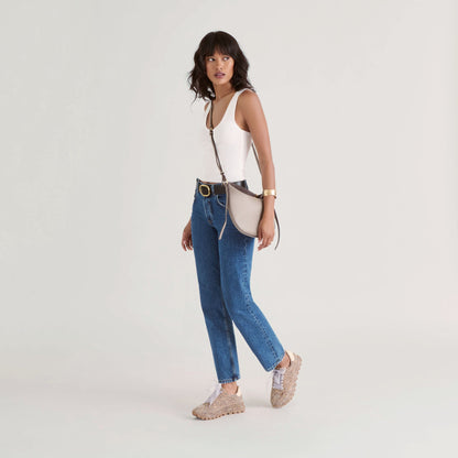 Burano Grey Leather Crossbody | Dolce Vita Great Value