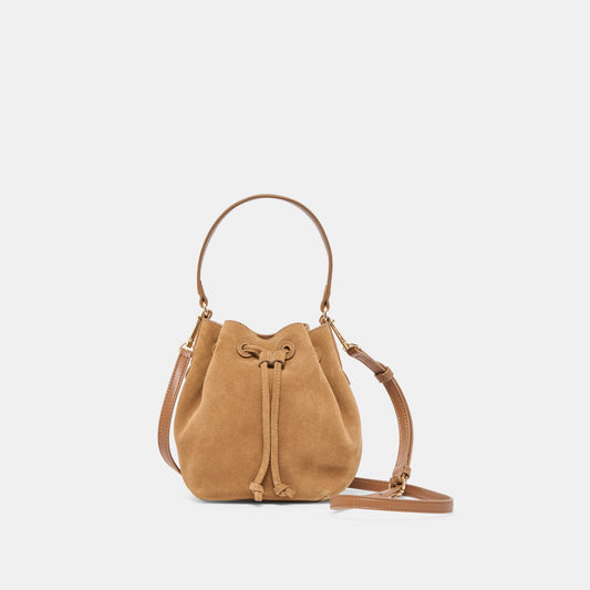 Amaru Brown Suede Crossbody | Dolce Vita Best Seller
