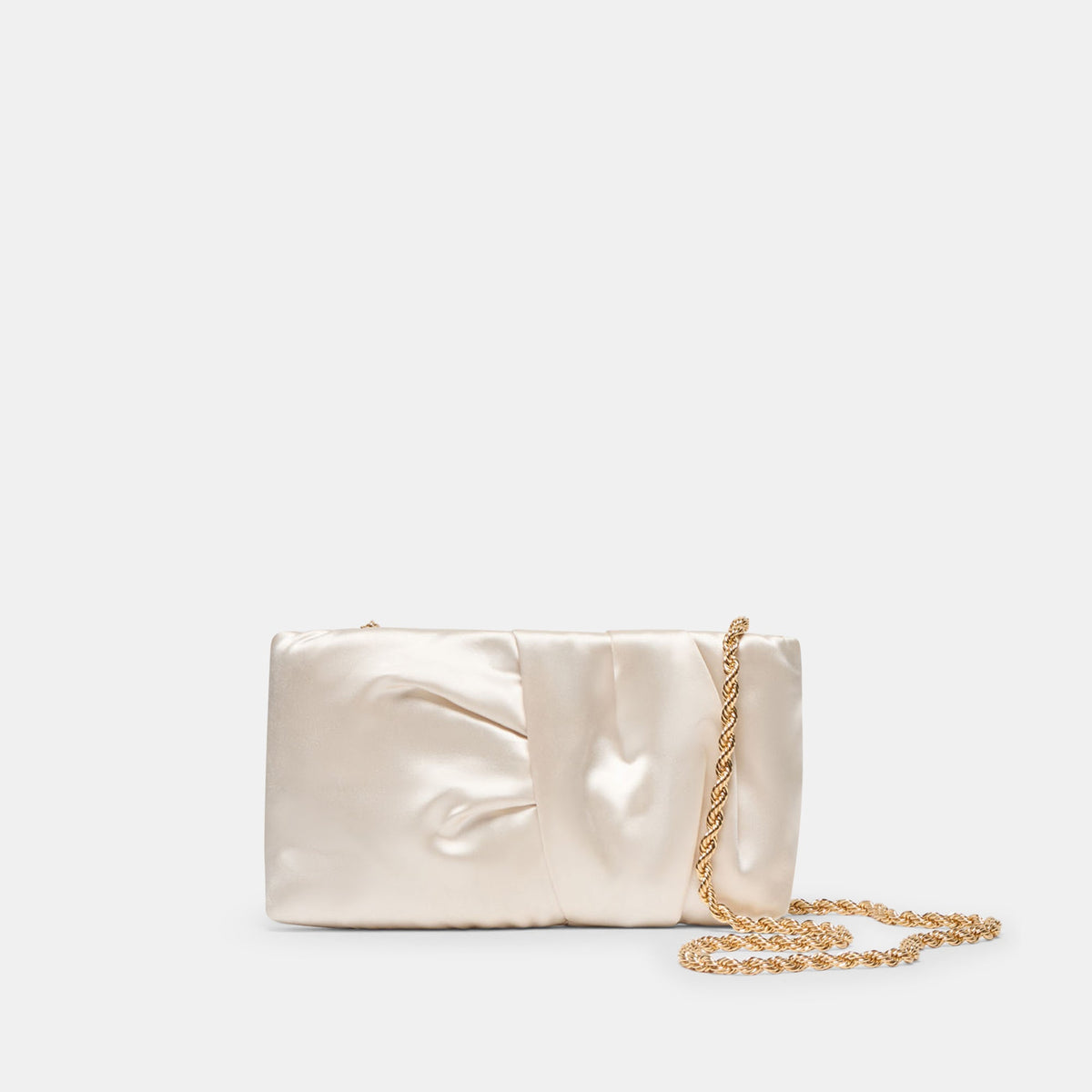 Rozey White Satin Clutch | Dolce Vita New