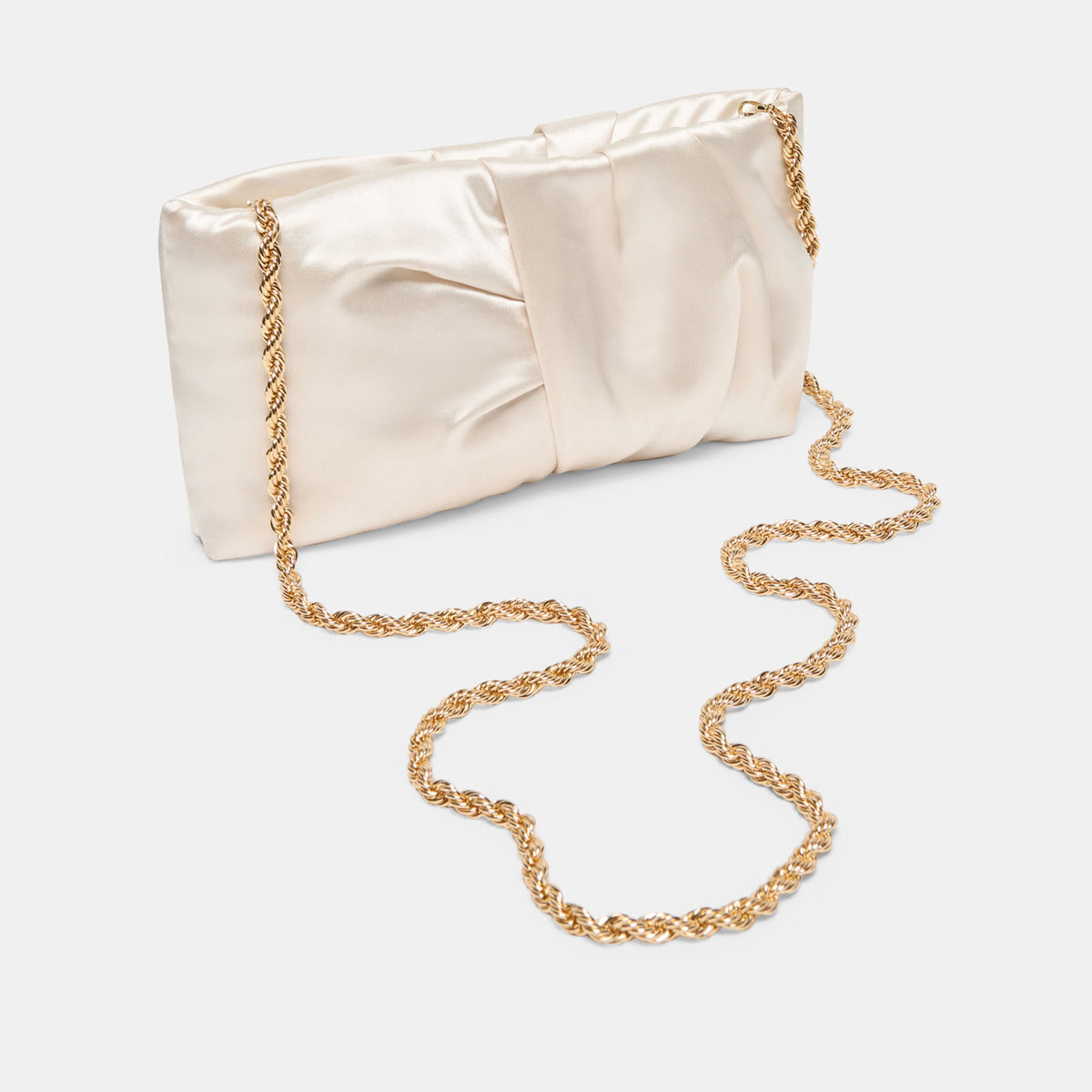 Rozey White Satin Clutch | Dolce Vita New