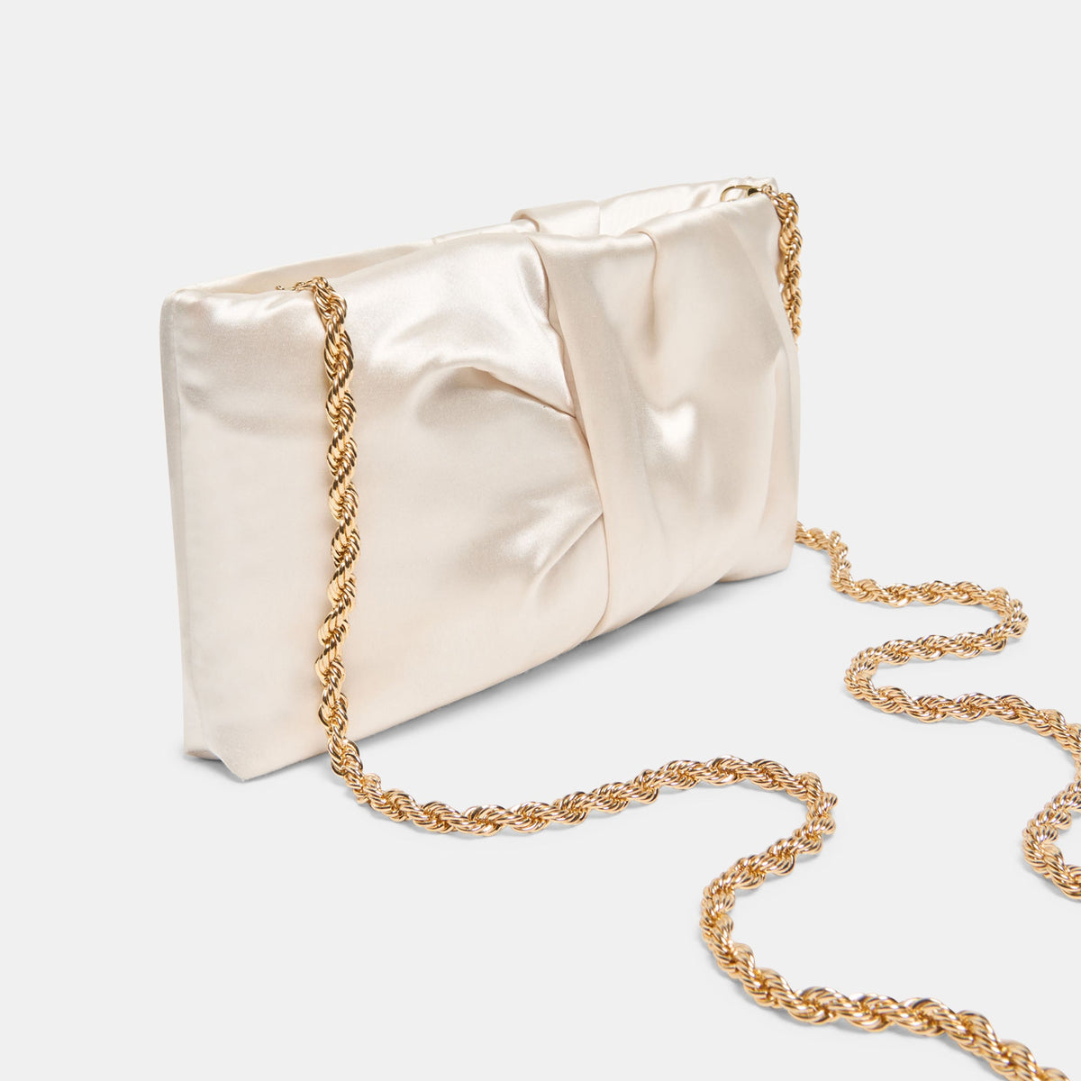 Rozey White Satin Clutch | Dolce Vita New