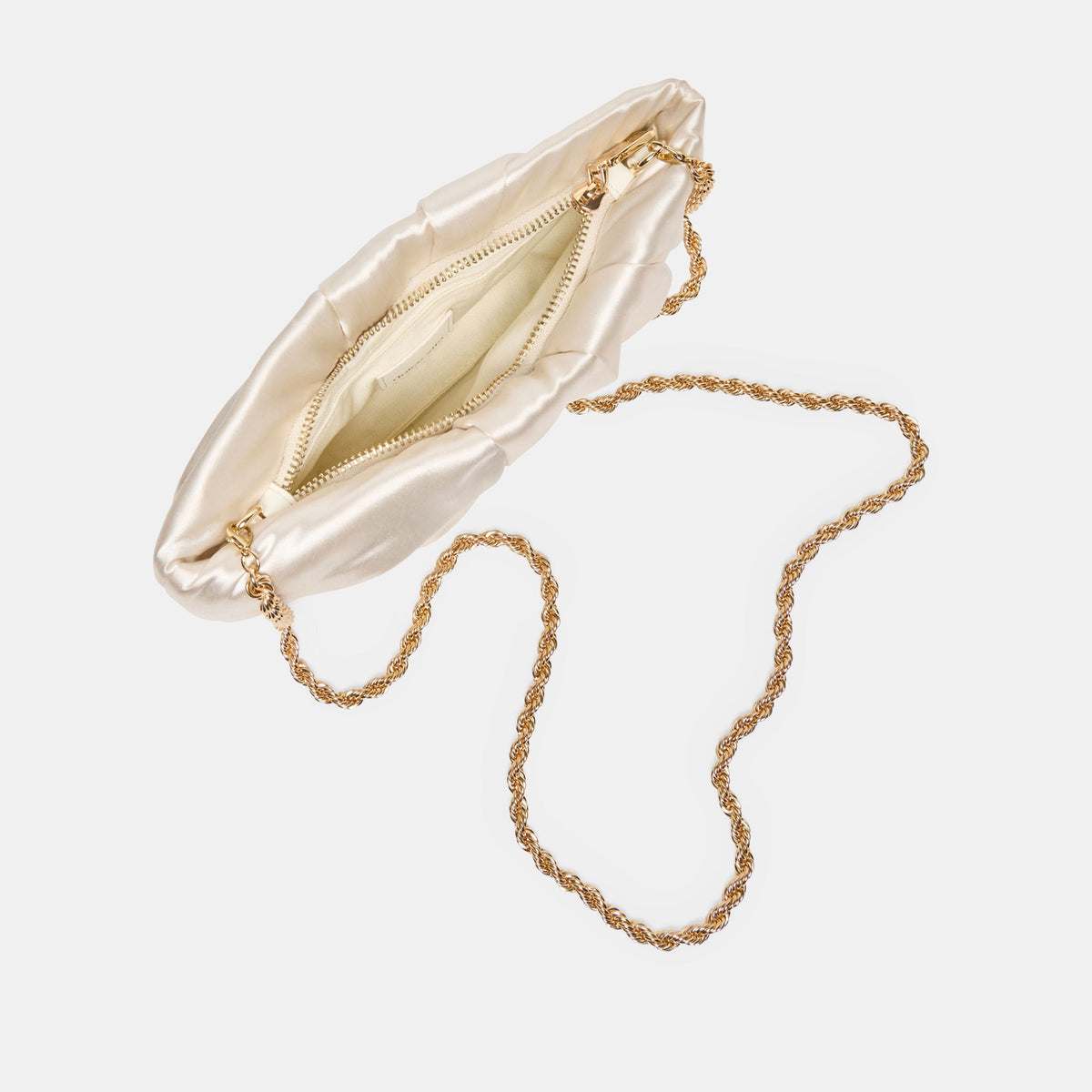 Rozey White Satin Clutch | Dolce Vita New