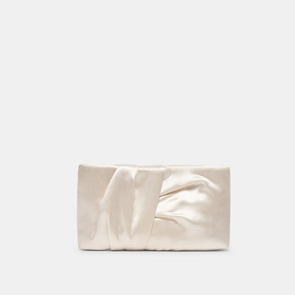 Rozey White Satin Clutch | Dolce Vita New