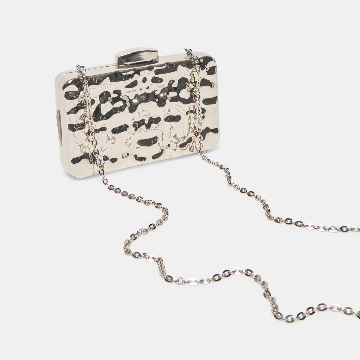 Delia Silver Metal Clutch | Dolce Vita Premium