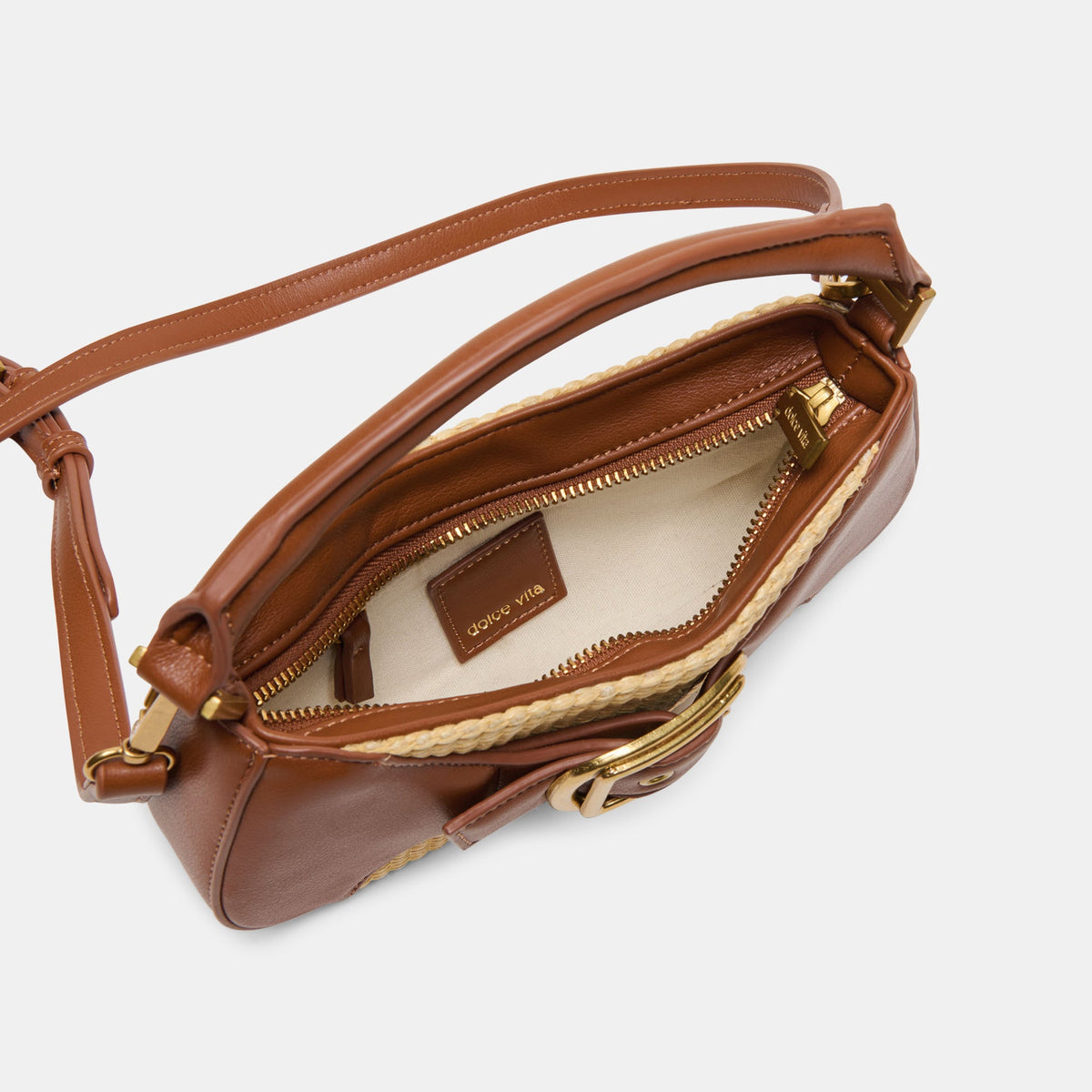 Nuala Raffia Saddle Stella Handbag | Dolce Vita Trusted