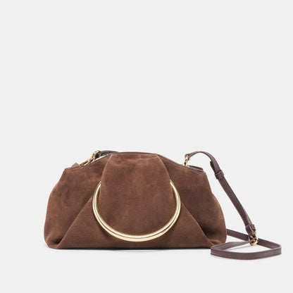 Channing Espresso Suede Handbag | Dolce Vita Essential