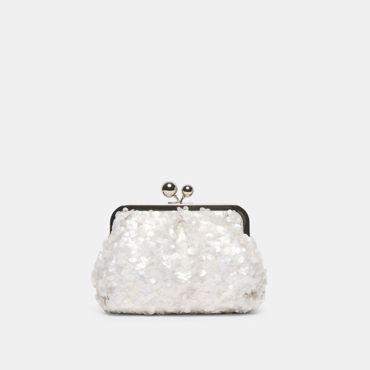 Kendall White Sequin Clutch | Dolce Vita Quality