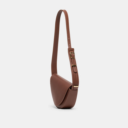 Sabine Brown Leather Shoulder Bag | Dolce Vita Exclusive