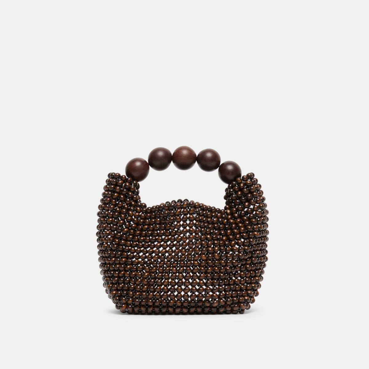 CLOVER Chocolate Wood Beaded Handbag | Dolce Vita Essential