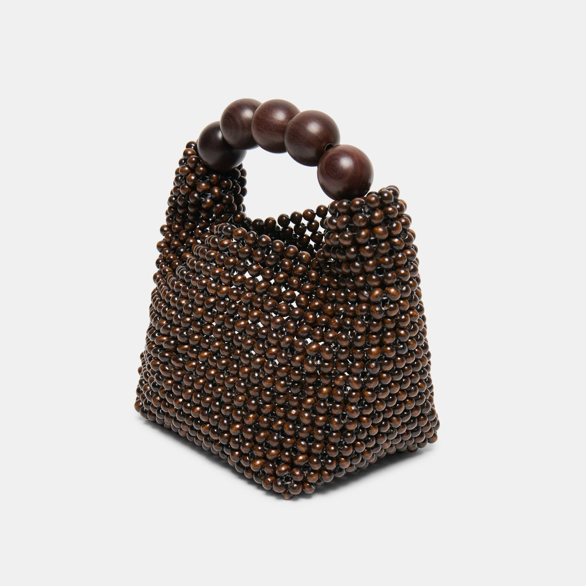 CLOVER Chocolate Wood Beaded Handbag | Dolce Vita Essential
