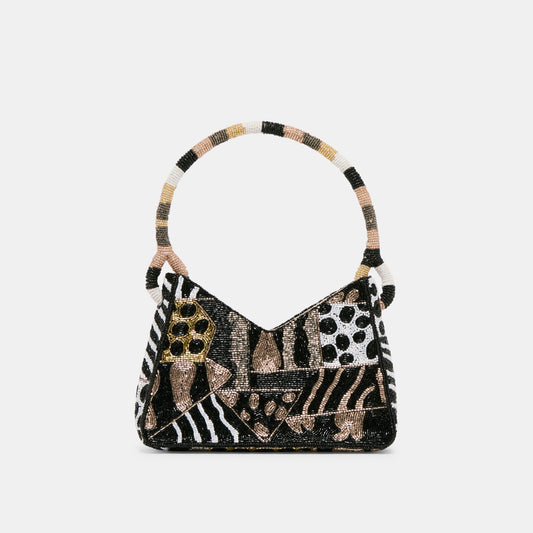 Amelia Dark Multi Beaded Shoulder Bag | Dolce Vita New