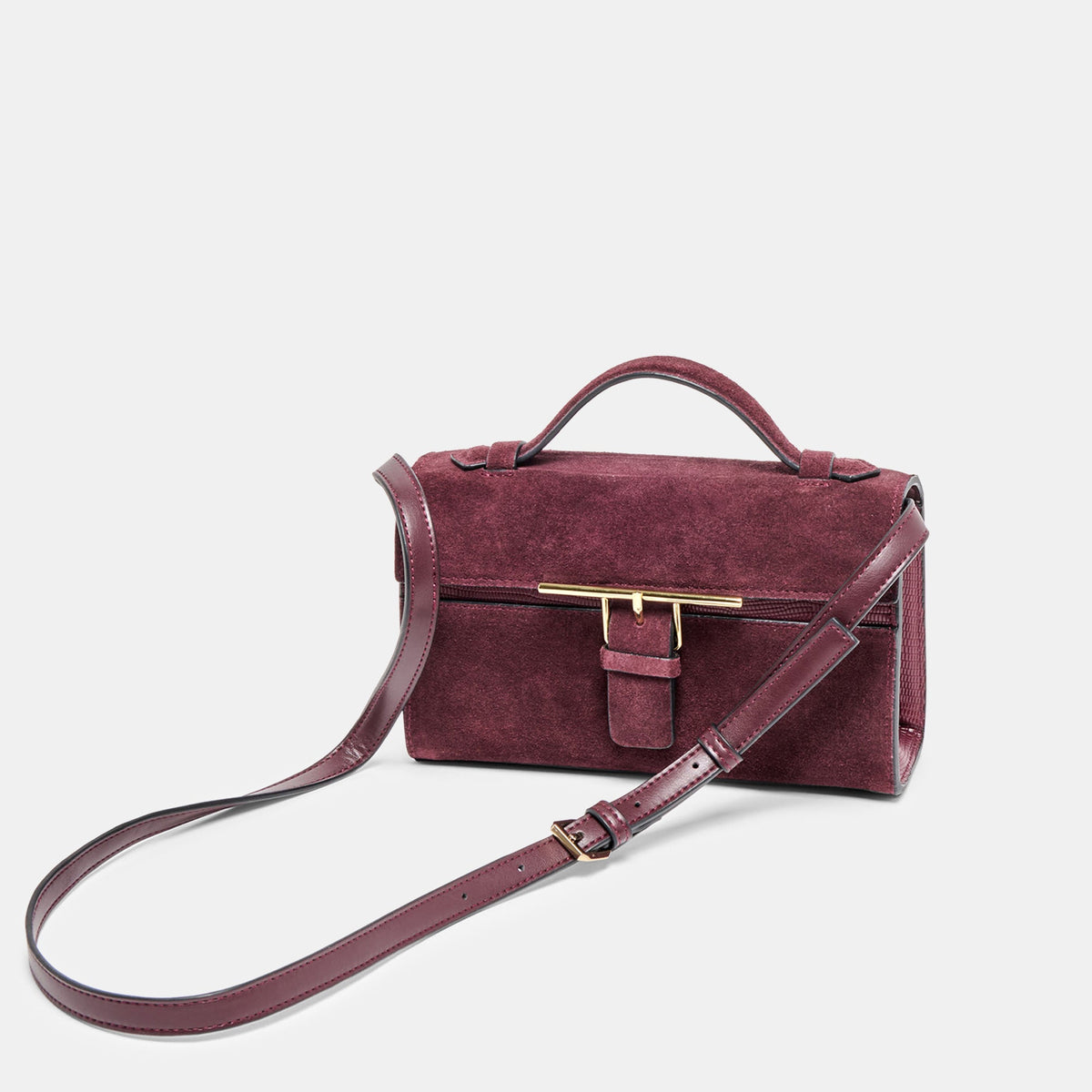 Zannone Burgundy Suede Crossbody | Dolce Vita New