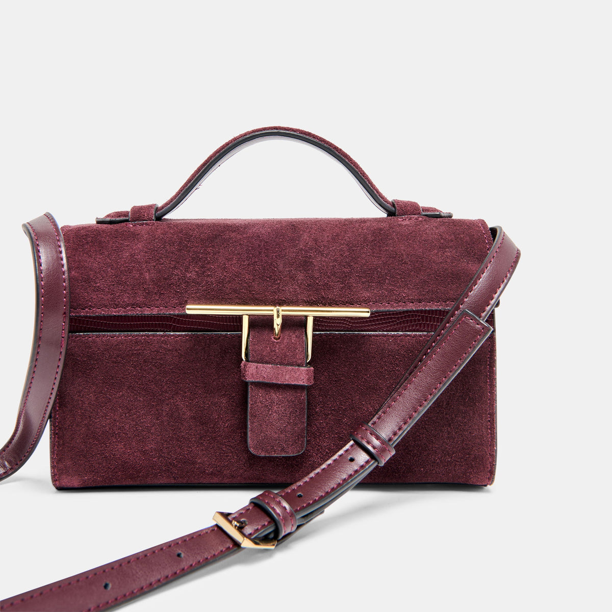 Zannone Burgundy Suede Crossbody | Dolce Vita New