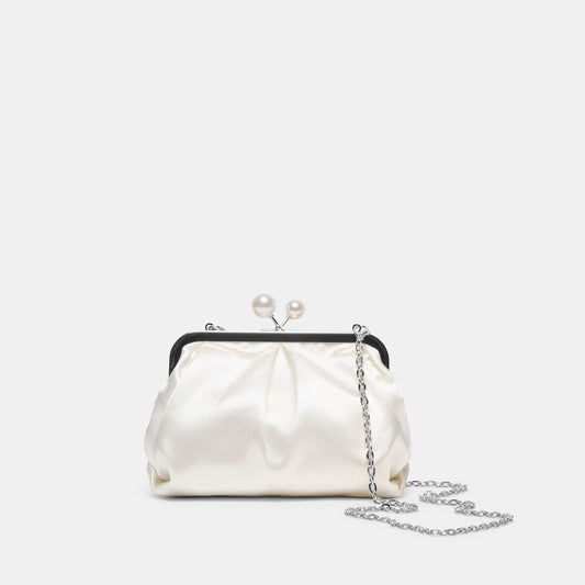 Kendall White Satin Clutch | Dolce Vita Top Pick