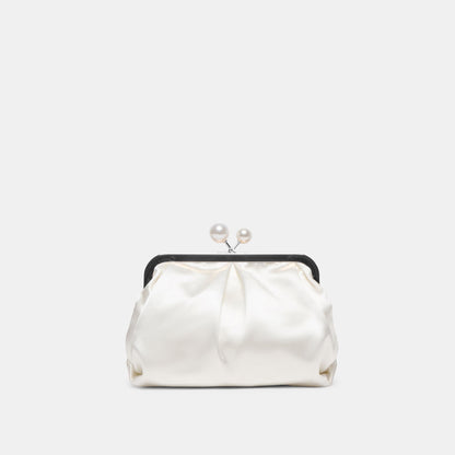 Kendall White Satin Clutch | Dolce Vita Top Pick
