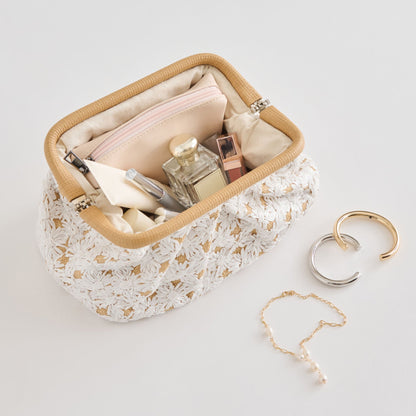 FIORE CLUTCH EMBROIDERED NATURAL RAFFIA
 – Dolce Vita | Dolce Vita Quality