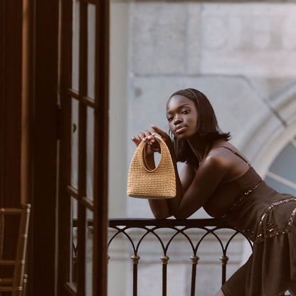 EVELISE Natural Raffia Mini Handbag | Dolce Vita Recommended