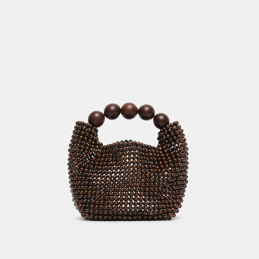 CLOVER Chocolate Wood Beaded Handbag | Dolce Vita Best Price