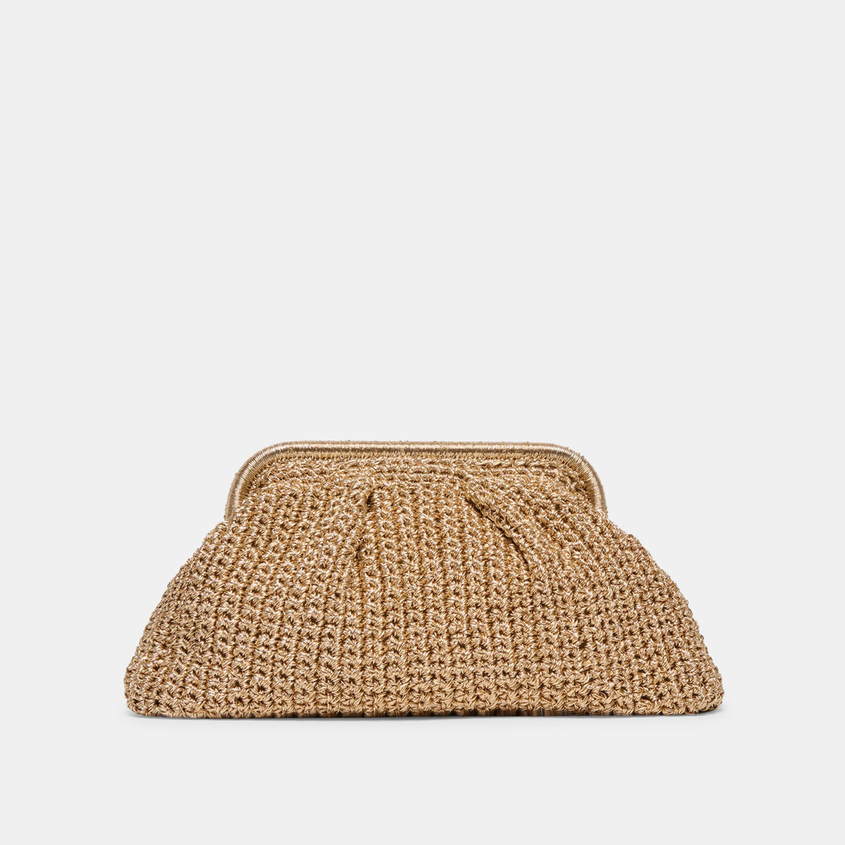 Ione Gold Crochet Clutch | Dolce Vita Sale