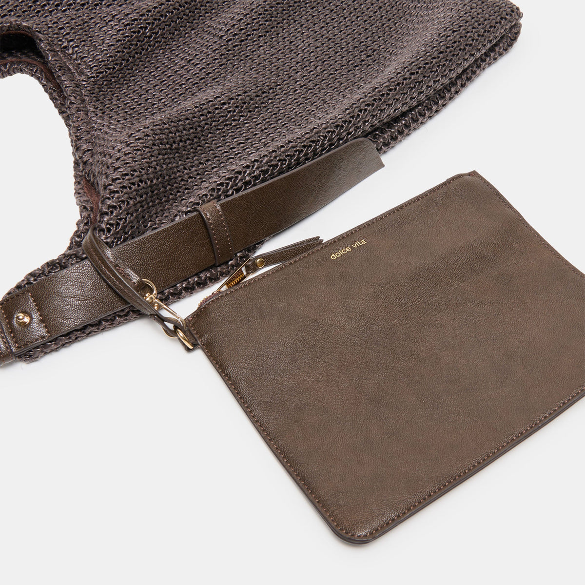 Miriel Chocolate Raffia Tote | Dolce Vita Smart Buy