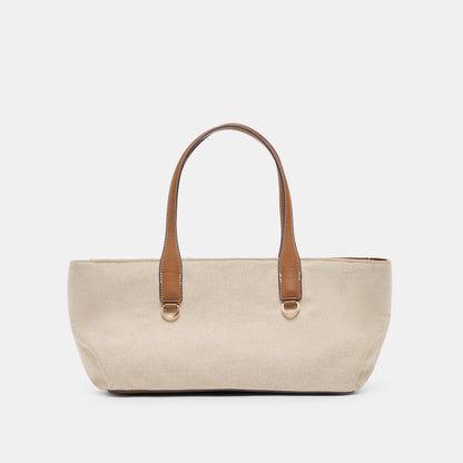 CLARINA Natural Canvas Shoulder Bag | Dolce Vita Best Seller